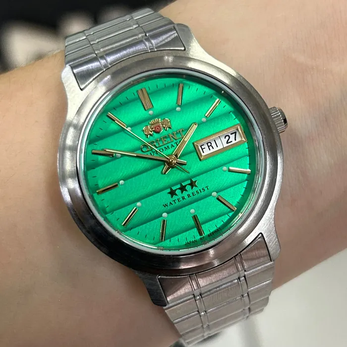 Orient 3 EStrelas Automático classico 469WA1AF Verde