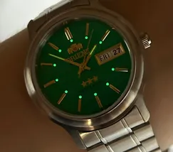 Orient 3 EStrelas Automático classico 469WA1AF Verde - imagem 6
