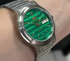 Orient 3 EStrelas Automático classico 469WA1AF Verde - imagem 3