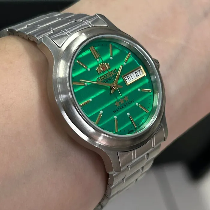 Orient 3 EStrelas Automático classico 469WA1AF Verde