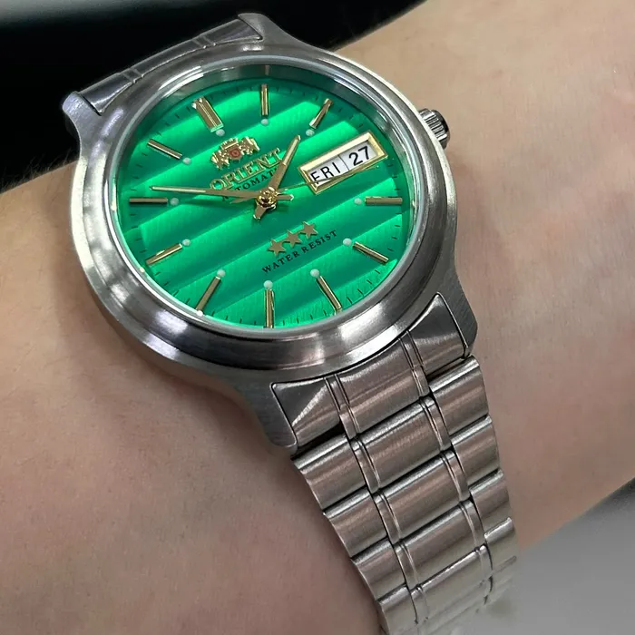 Orient 3 EStrelas Automático classico 469WA1AF Verde