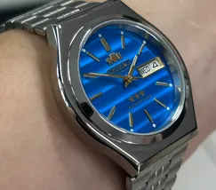 Orient 3 EStrelas Automático classico 469WB7NH Azul - imagem 3