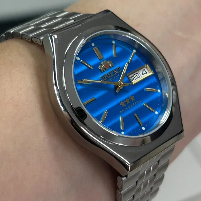 Orient 3 EStrelas Automático classico 469WB7NH Azul
