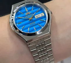 Orient 3 EStrelas Automático classico 469WB7NH Azul - imagem 5