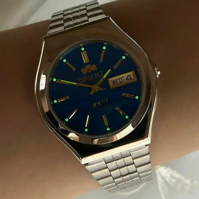 Orient 3 EStrelas Automático classico 469WB7NH Azul