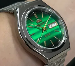 Orient 3 EStrelas Automático classico 469WB7NH Verde - imagem 3