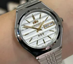 Orient 3 EStrelas Automático classico 469WB7NH Branco - imagem 1