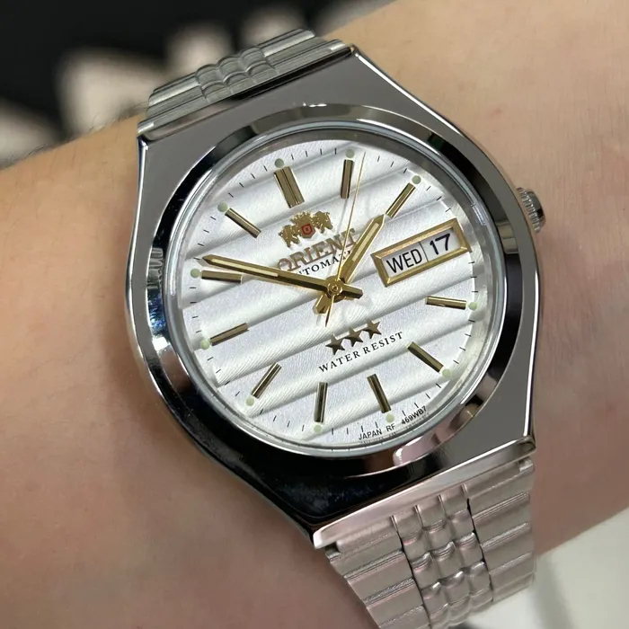 Orient 3 EStrelas Automático classico 469WB7NH Branco