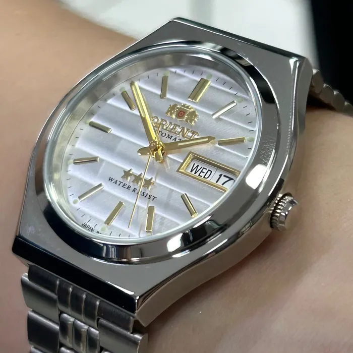 Orient 3 EStrelas Automático classico 469WB7NH Branco