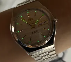 Orient 3 EStrelas Automático classico 469WB7NH Branco - imagem 6