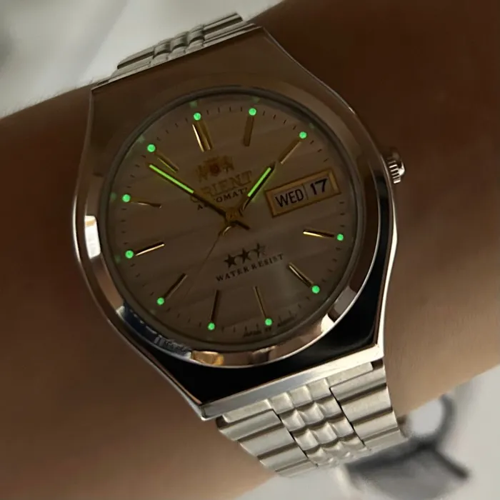 Orient 3 EStrelas Automático classico 469WB7NH Branco