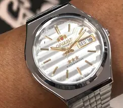 Orient 3 EStrelas Automático classico 469WB7F Branco - imagem 4