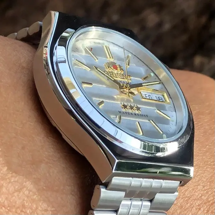 Orient 3 EStrelas Automático classico 469WB7F Branco