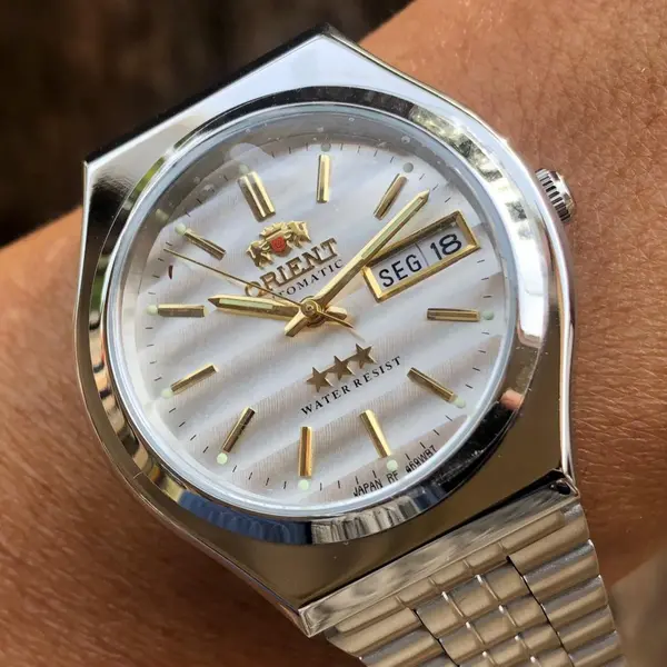Orient 3 EStrelas Automático classico 469WB7F Branco