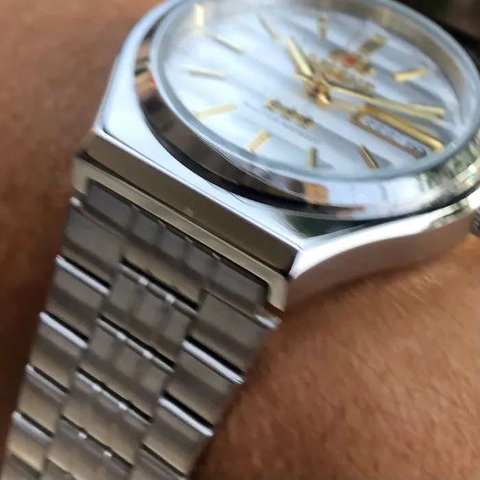 Orient 3 EStrelas Automático classico 469WB7F Branco
