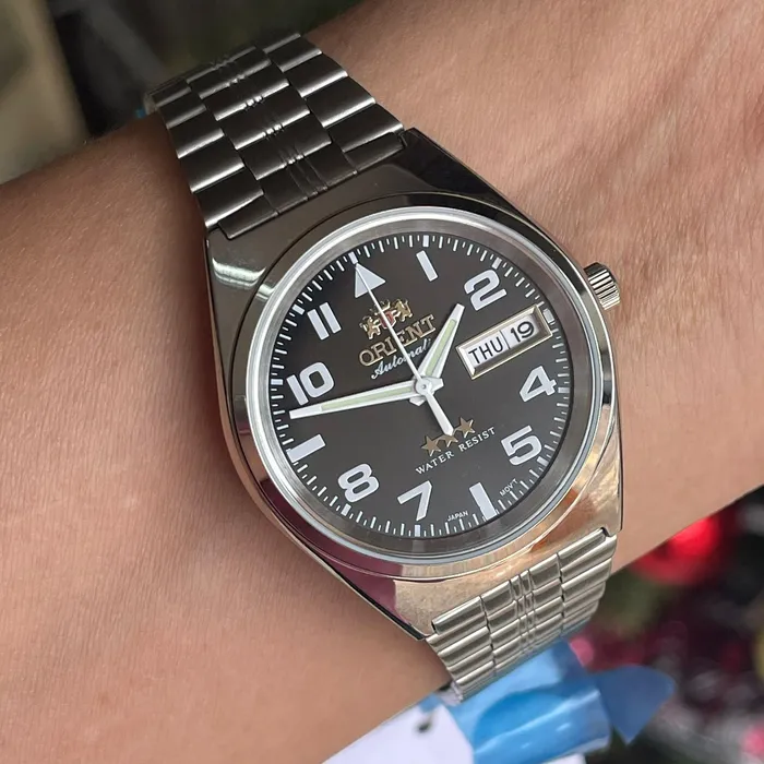 Orient 3 EStrelas Automático classico 469SS083F Preto