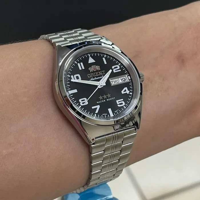 Orient 3 EStrelas Automático classico 469SS083F Preto