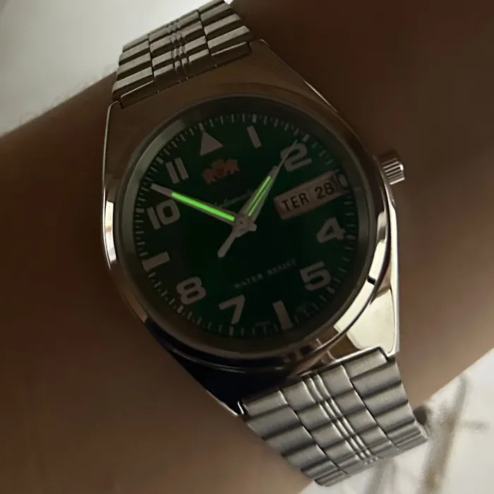 Orient 3 EStrelas Automático classico 469SS083F Verde