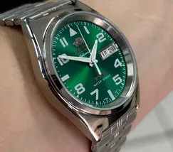 Orient 3 EStrelas Automático classico 469SS083F Verde - imagem 3