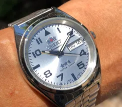 Orient 3 EStrelas Automático classico 469SS083F Branco - imagem 1
