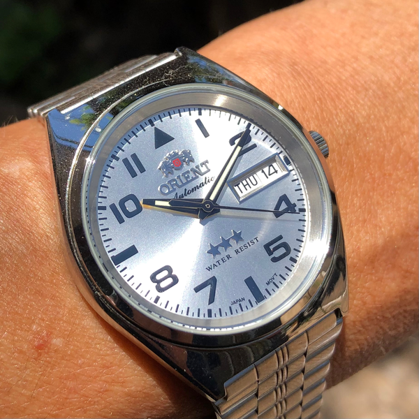 Orient 3 EStrelas Automático classico 469SS083F Branco