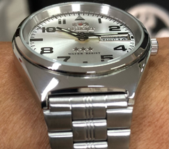 Orient 3 EStrelas Automático classico 469SS083F Branco - imagem 4