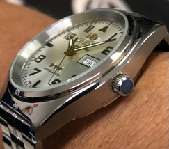 Orient 3 EStrelas Automático classico 469SS083F Branco - imagem 3