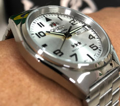 Orient 3 EStrelas Automático classico 469SS083F Branco - imagem 2