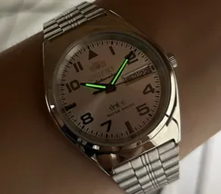 Orient 3 EStrelas Automático classico 469SS083NH Branco - imagem 5