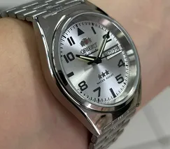 Orient 3 EStrelas Automático classico 469SS083NH Branco - imagem 2