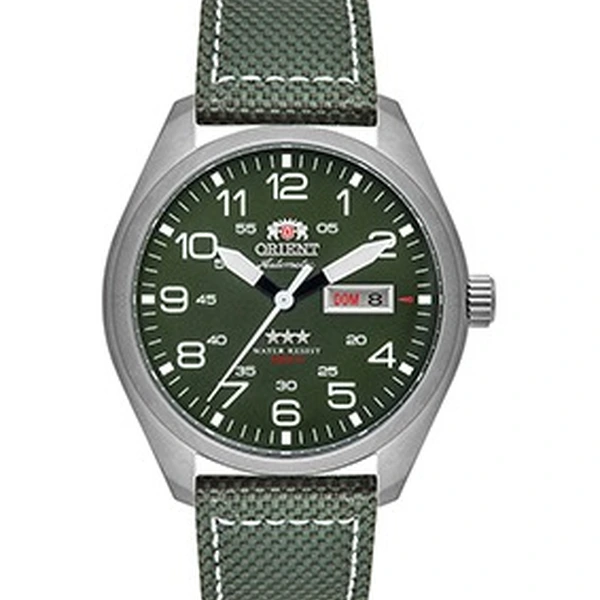 Orient 3 EStrelas Automático Classico Militar F49SN020NH Verde