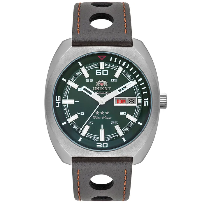 Orient 3 EStrelas Automático Classico Militar F49SS023 Verde