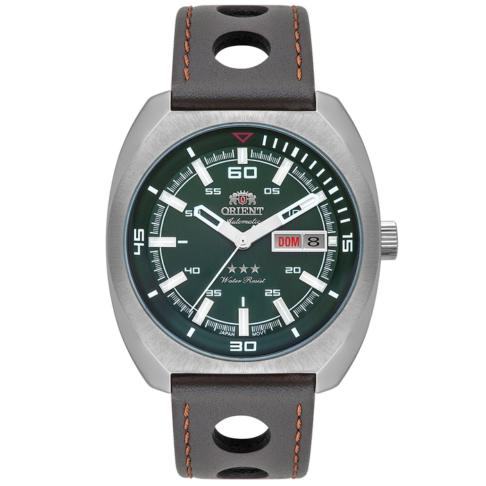Orient 3 EStrelas Automático Classico Militar F49SS023 Verde