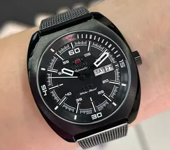 Orient 3 EStrelas Automático Classico Militar F49YY023 Preto IPBlack - imagem 1