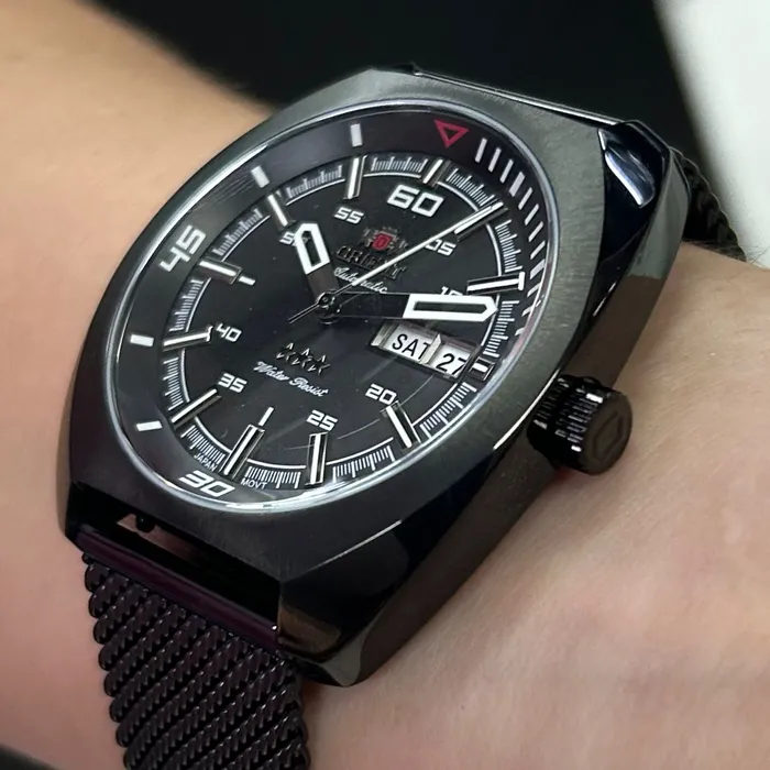 Orient 3 EStrelas Automático Classico Militar F49YY023 Preto IPBlack