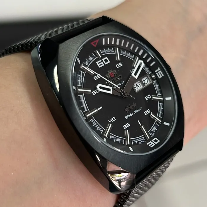 Orient 3 EStrelas Automático Classico Militar F49YY023 Preto IPBlack