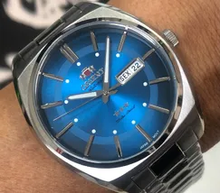 Orient 3 EStrelas Automático Classico F49ss025 Azul - imagem 1