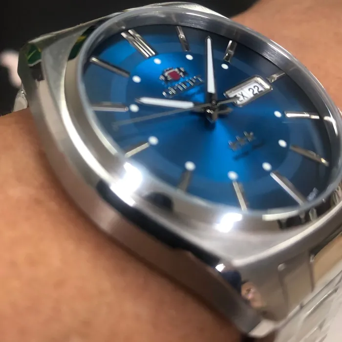 Orient 3 EStrelas Automático Classico F49ss025 Azul