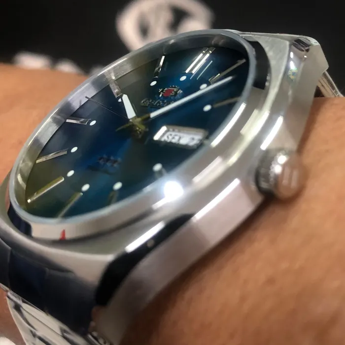 Orient 3 EStrelas Automático Classico F49ss025 Azul