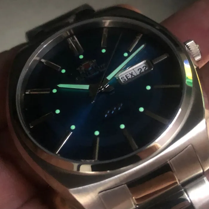 Orient 3 EStrelas Automático Classico F49ss025 Azul
