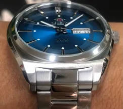 Orient 3 EStrelas Automático Classico F49ss025 Azul - imagem 5