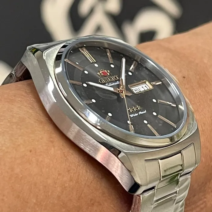 Orient 3 EStrelas Automático Classico F49ss025 Preto