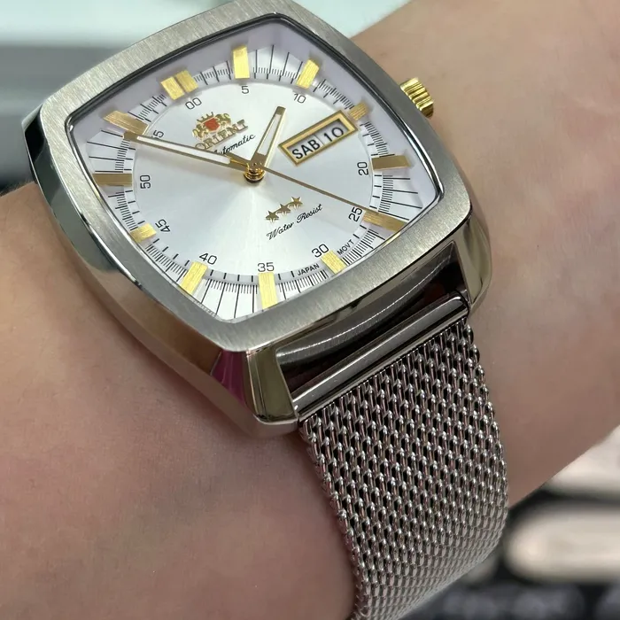 Orient 3 EStrelas Automático Classico F49ss030 Prata