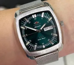 Orient 3 EStrelas Automático Classico F49ss030 Verde - imagem 1
