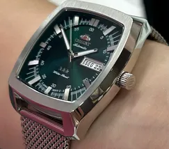 Orient 3 EStrelas Automático Classico F49ss030 Verde - imagem 4