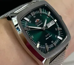 Orient 3 EStrelas Automático Classico F49ss030 Verde - imagem 3