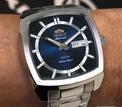 Orient 3 EStrelas Automático Classico F49ss031 Azul - imagem 1