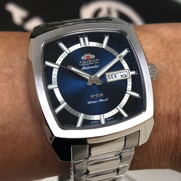 Orient 3 EStrelas Automático Classico F49SS031 Azul