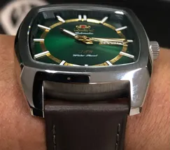 Orient 3 EStrelas Automático Classico F49SC031 Verde - imagem 5