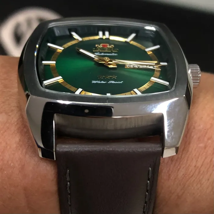 Orient 3 EStrelas Automático Classico F49SC031 Verde
